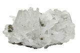 Quartz Crystal Cluster with Pyrite and Chalcopyrite - Peru #169649-1